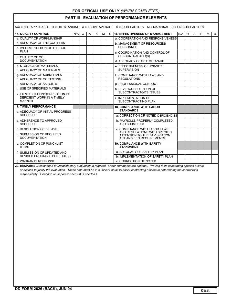 DD Form 2626 - Fill Out, Sign Online and Download Fillable PDF ...