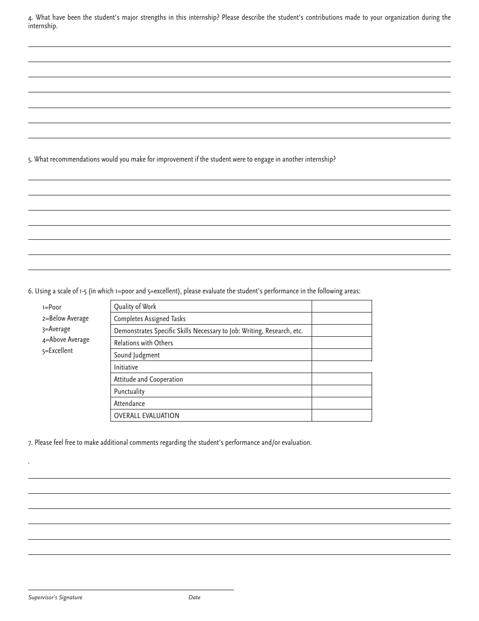 Internship Performance Evaluation Form - New York University - Fill Out ...