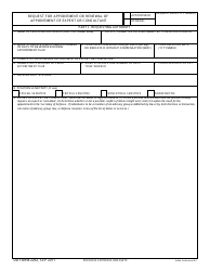 DD Form 2292 Request for Appointment or Renewal of Appointment of Expert or Consultant