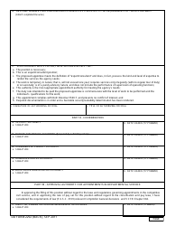 DD Form 2292 Request for Appointment or Renewal of Appointment of Expert or Consultant, Page 2