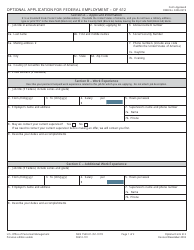 Optional Form 612 Optional Application for Federal Employment, Page 2