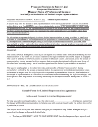 Document preview: Limited Representation Agreement Template