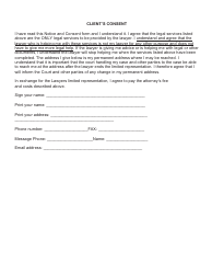 Limited Representation Agreement Template, Page 3