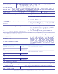 Form PFBC-277 Application for Permit to Install Floating Structures and Private AIDS to Navigation - Pennsylvania
