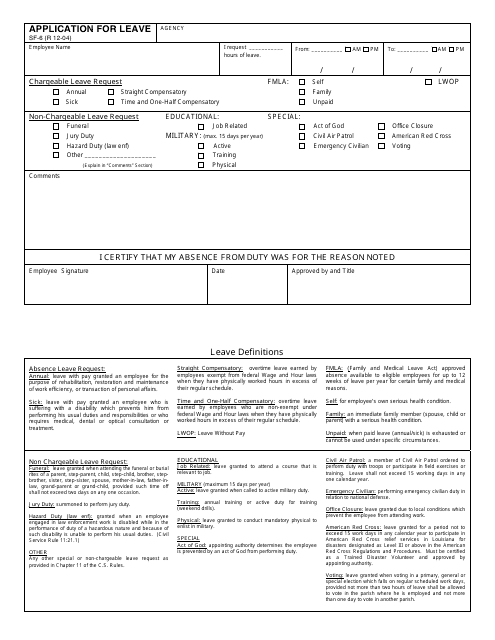 Application for Leave (SF-6)