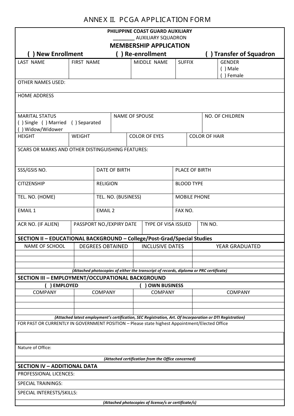 Philippines Pcga Application for Membership - Fill Out, Sign Online and ...