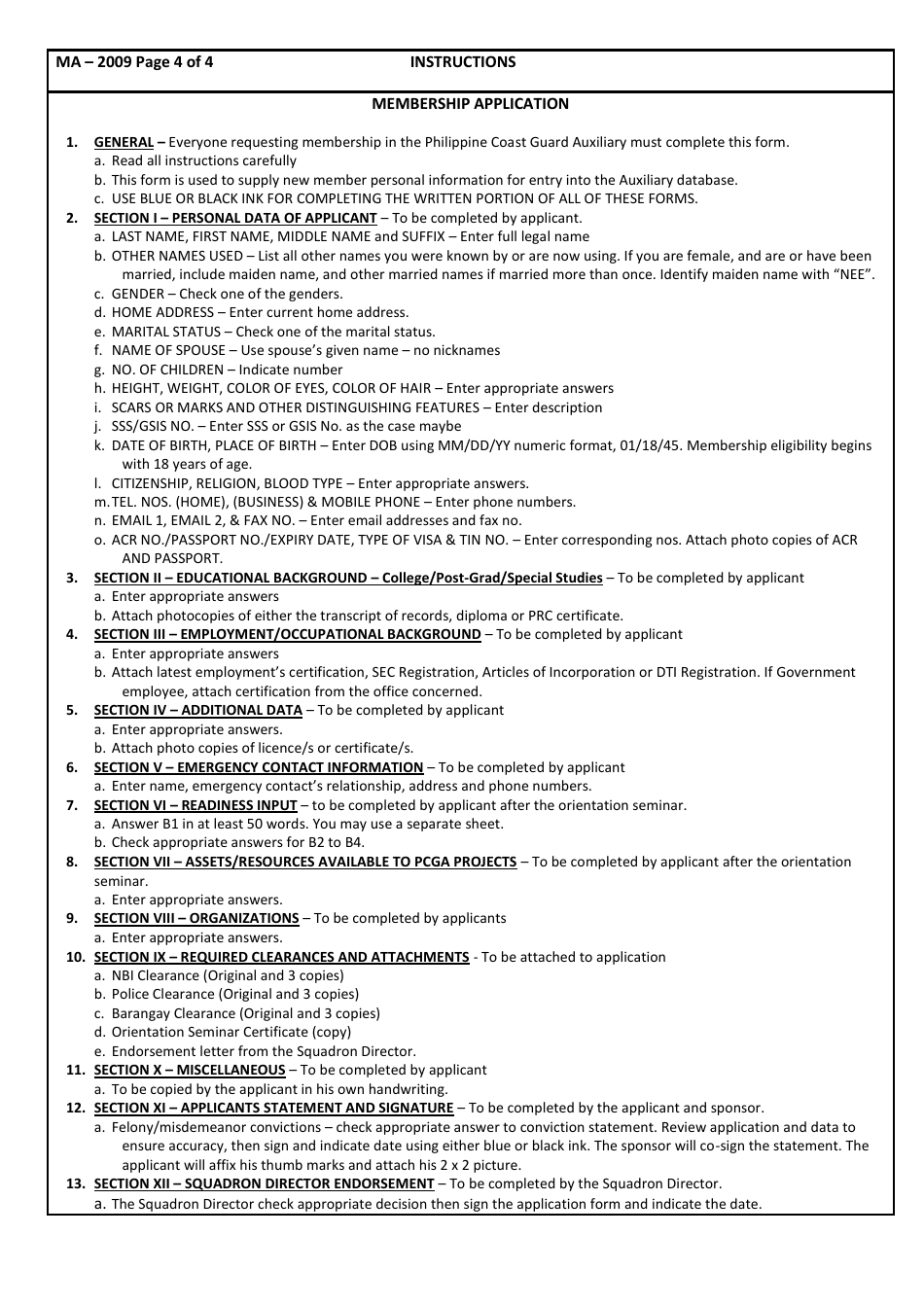 Annex II Pcga Application for Membership - Philippines, Page 4