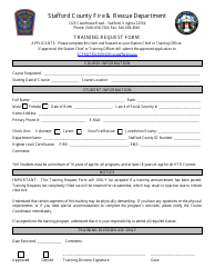 Document preview: Training Request Form - Virginia