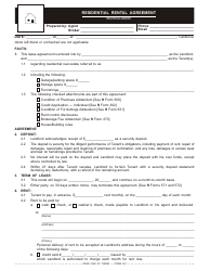 Month-To-Month Residential Rental Agreement Form - First Tuesday - California