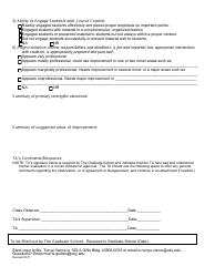 Graduate Teaching Assistant Class Observation Form - University of Kentucky, Page 2