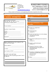 Section 68 Activity Application Form - Town of West Wyalong, New South Wales, Australia