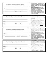 Transcript Request Form - Lake Nona High School - Florida, Page 2