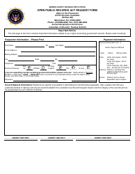 Document preview: Open Public Records Act Request Form - Morris County, New Jersey