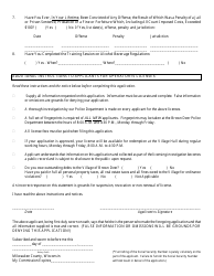 Form 926 Operator&#039;s License Application - Village of Brown Deer, Wisconsin, Page 2