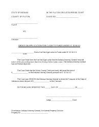Application Form for Claim to Funds - County of Fulton, Indiana, Page 3