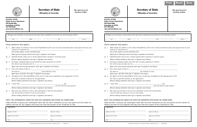 Document preview: Form VSD393.9 Affirmation of Correction - Illinois