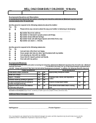 Well Child Exam Template - Early Childhood 18 Month - Ohio, Page 2