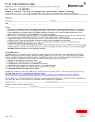 Prior Authorization Form - Priorityhealth, Page 2