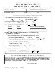 Form 34-1 Agr Application Supplement - Arizona