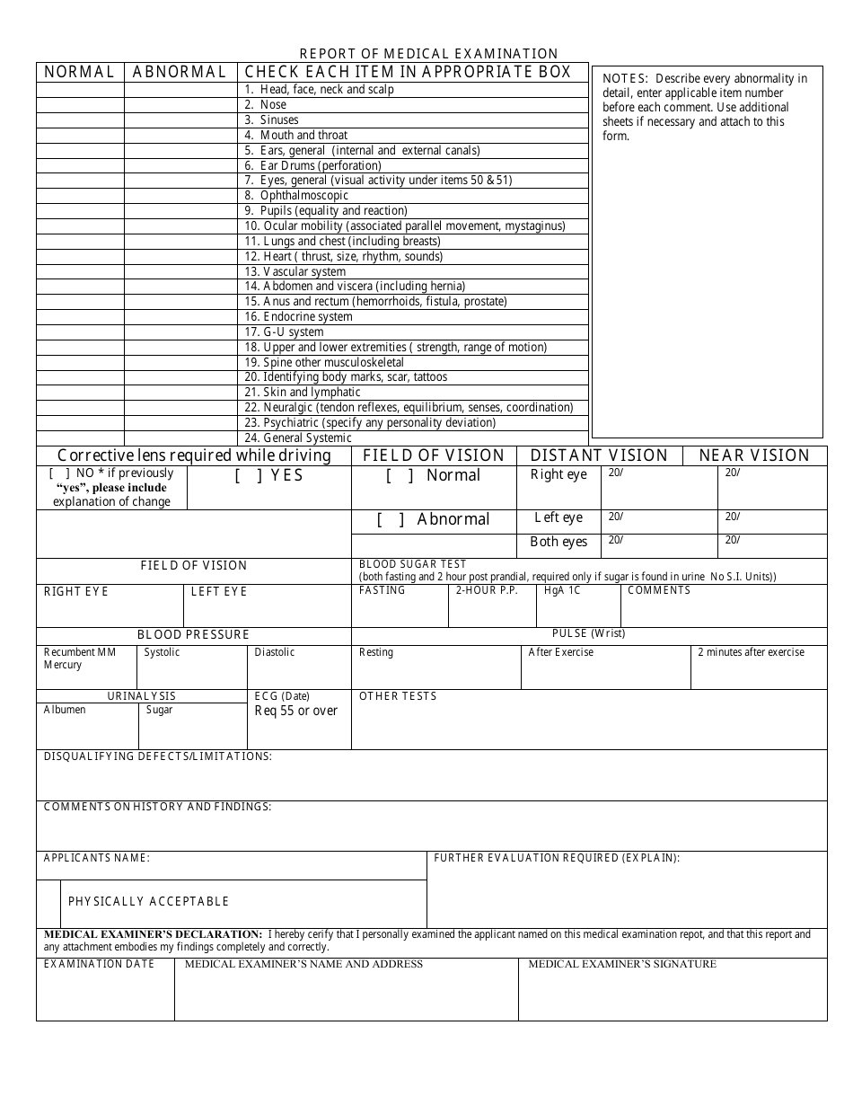 Ohio Medical Physical Form - International Hot Rod Association - Fill ...