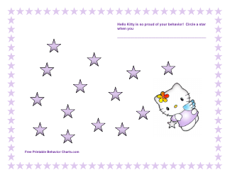 Hello Kitty Behavior Chart With Stars Download Printable PDF ...