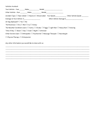 Personal Injury Intake Form, Page 4