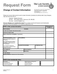 Document preview: Form DM35544 Request Form - Change of Contact Information - British Columbia, Canada
