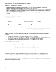 &quot;Sample Application Form for a One-Time Transfer&quot; - Manitoba, Canada, Page 3
