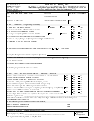 Document preview: Form CG-6100 Modified Screening for: Overseas Assignment and/or Sea Duty Health Screening