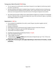 Nigeria Twp Visa Application Form - Embassy of Nigeria - Seoul, South Korea, Page 2