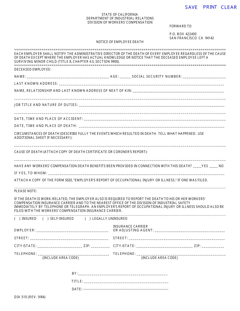 Form dia510 fill out sign online and download fillable pdf