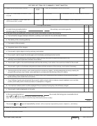 DD Form 2329 Record of Trial by Summary Court-Martial
