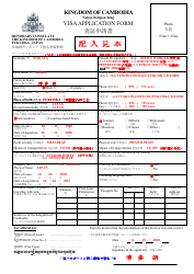 Kingdom of Cambodia Visa Application Form - Honorary Consulate of the Kingdom of Cambodia - Fukuoka City, Fukuoka Prefecture, Japan, Page 2