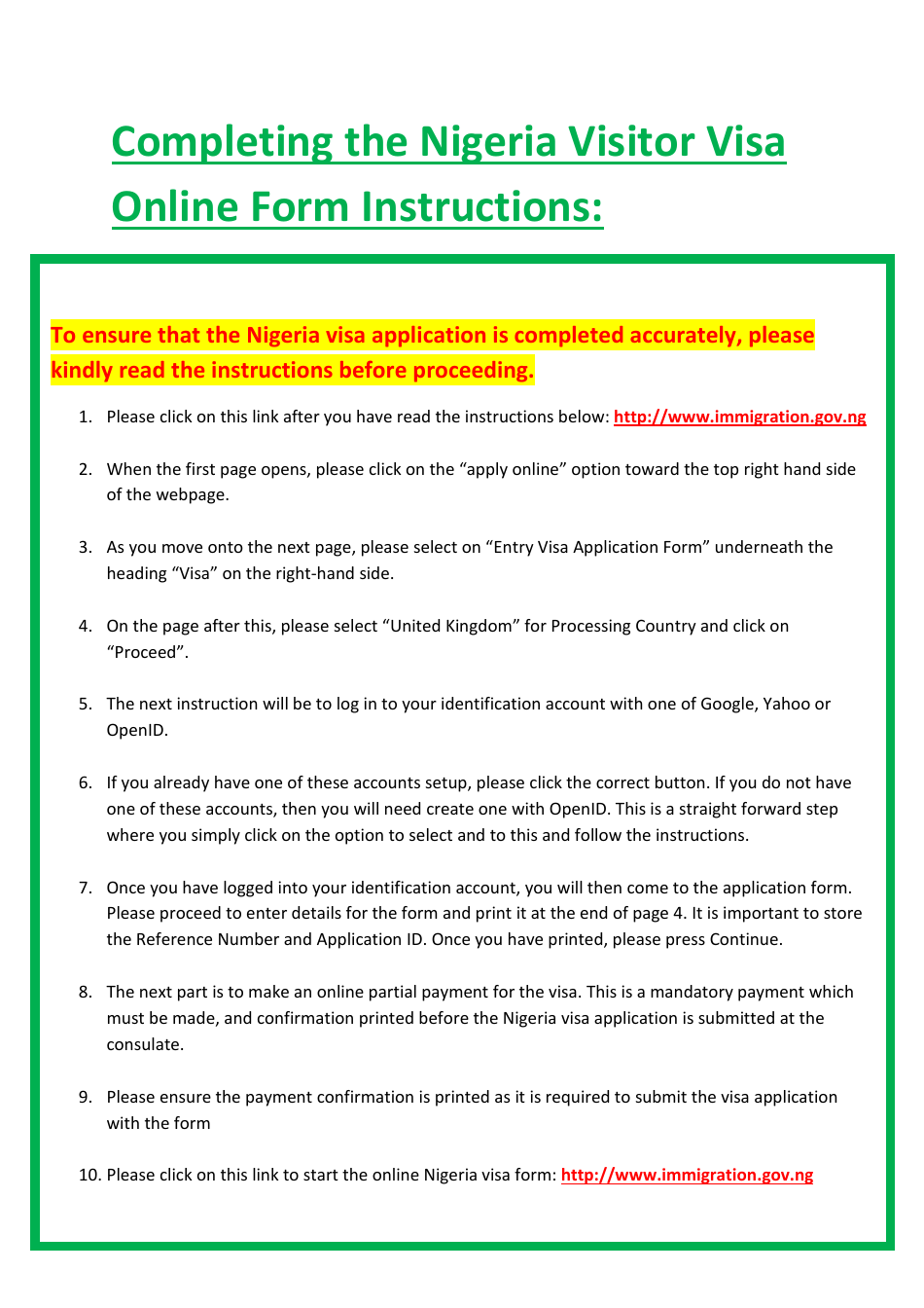 Nigeria Temporary Work Permit Visa Application Form - Nigeria Immigration Service - Greater London, United Kingdom, Page 2
