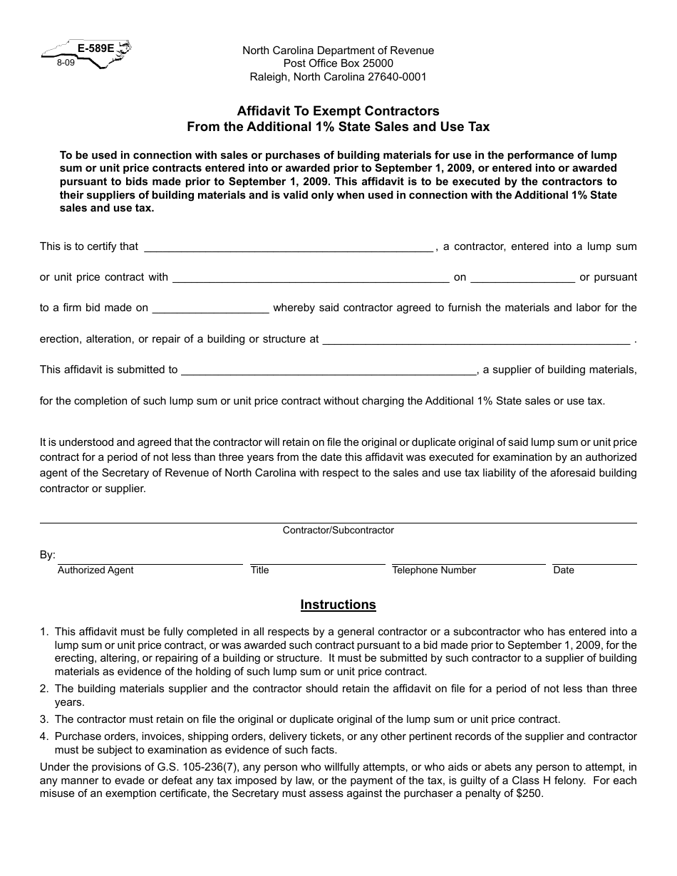 Form E-589E - Fill Out, Sign Online and Download Printable PDF, North ...