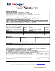 Document preview: Tenancy Application Form - Bill Hooper Real Estate