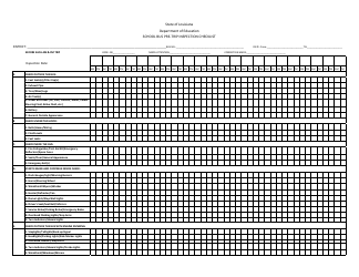 Document preview: School Bus Pre-trip Inspection Checklist Template - Louisiana