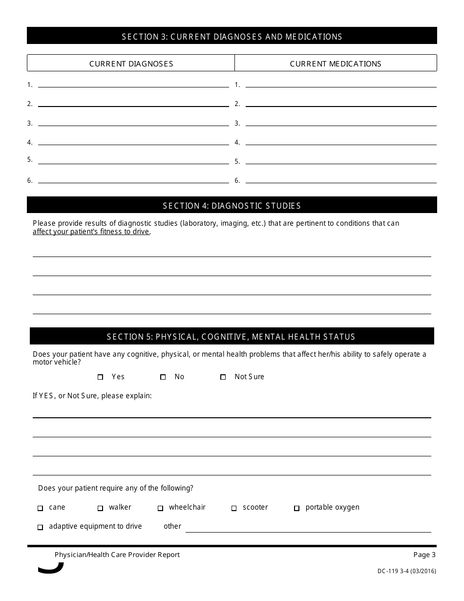 Form DC-119 - Fill Out, Sign Online and Download Fillable PDF, Maryland ...