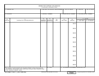 Document preview: DD Form 1155C-1 Order for Supplies or Services
