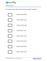 Place Value Worksheet With Answers - K5 Learning