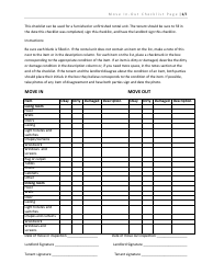 Document preview: Move In-Out Checklist Template