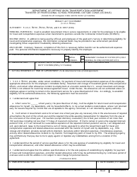 Document preview: DD Form 1616 Department of Defense (DoD) Transportation Agreement Transfer of Professional School Personnel Outside Conus (OCONUS)