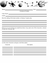 Science Fiction Book Report Template