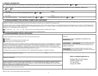 Form DHS-1201 Ivd Child Support Services Application or Referral - Michigan, Page 3