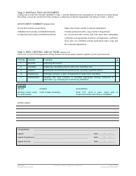 Field Activity Risk Assessment Template - University of Wollongong, Page 2