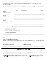 Athletic Pre-participation Physical Examination Form - Davenport Community School District, Page 2
