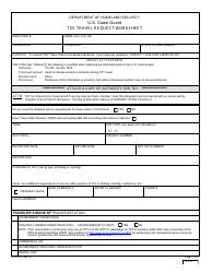 Form CG-2070 &quot;TDY Travel Request Worksheet&quot;