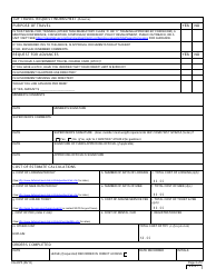 Form CG-2070 TDY Travel Request Worksheet, Page 2