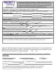 Hepatitis C Therapy Prior Authorization Form - Priority Partners, Page 2