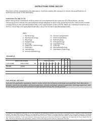 Form CMS-209 Laboratory Personnel Report (Clia), Page 2